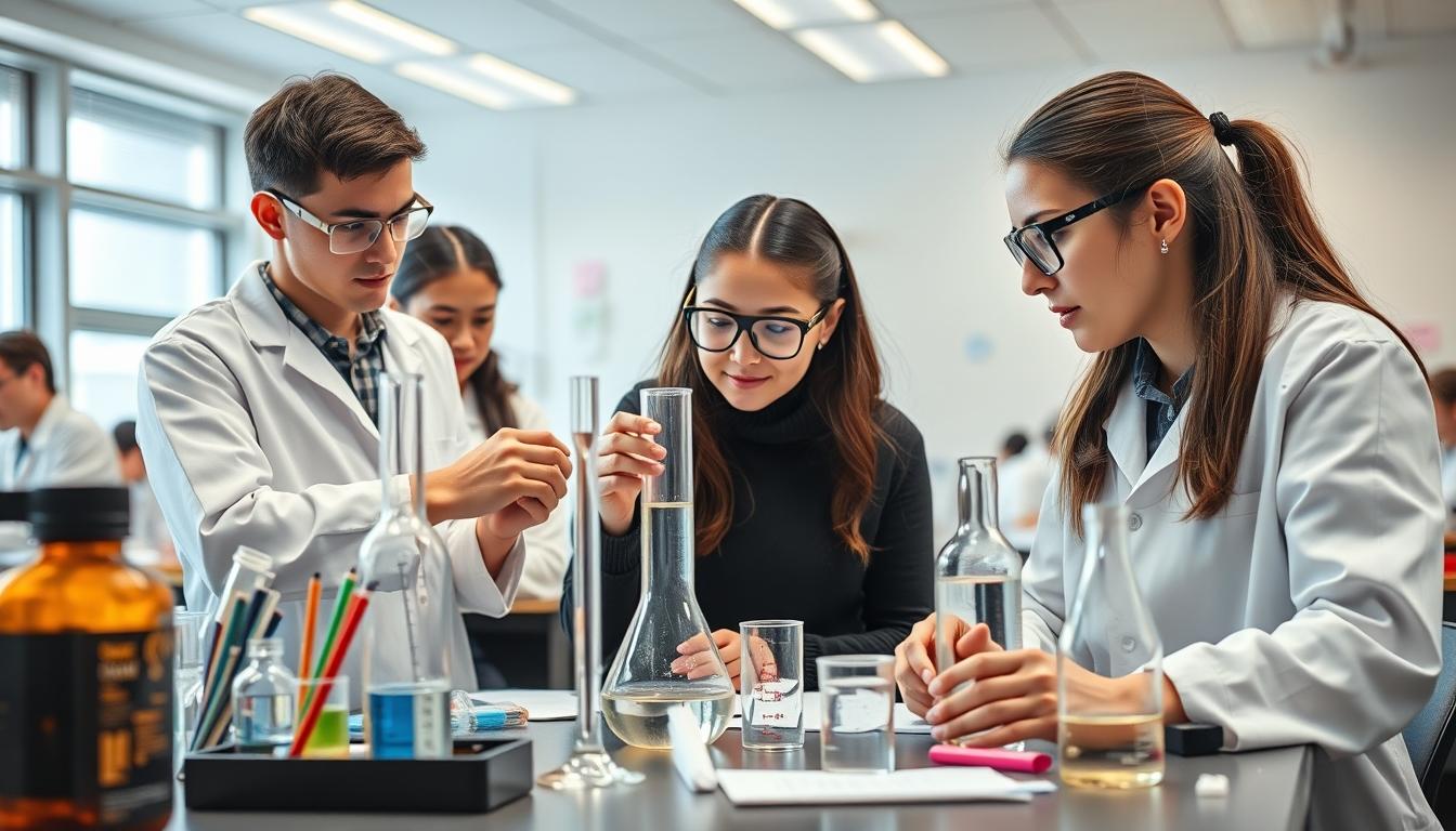 Students collaborating in study space